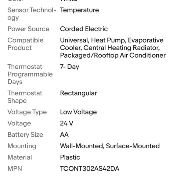 TRANE programmable thermostat-used - Picture 4 of 6